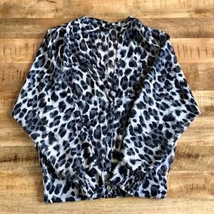 Guess Grey Cheetah Print Shirt